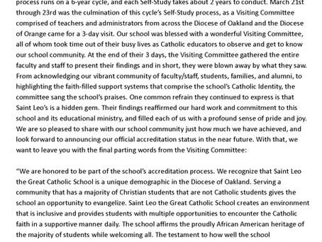 Saint Leo the Great Catholic School Achieves Success