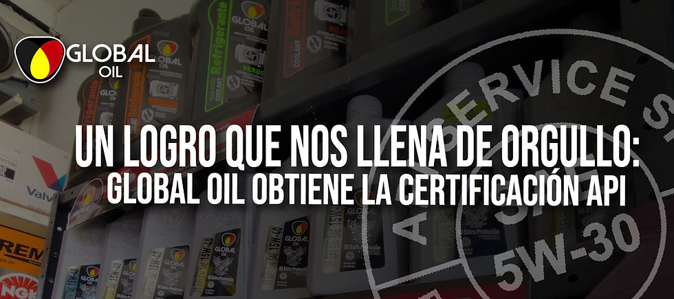 👉 Elige lubricantes certificados por API. Elige Global Oil.