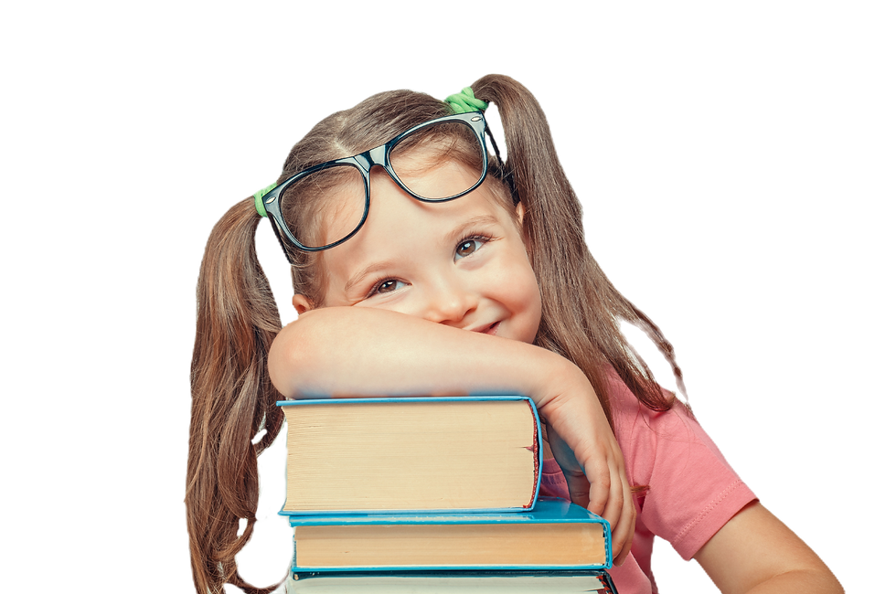 Smiling Girl with Books
