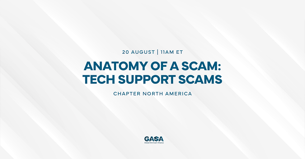 11AM ET, August 20: Anatomy of a Scam - GASA North America Monthly Meetup Series