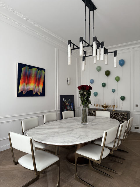 Salle à manger rénové avec design original