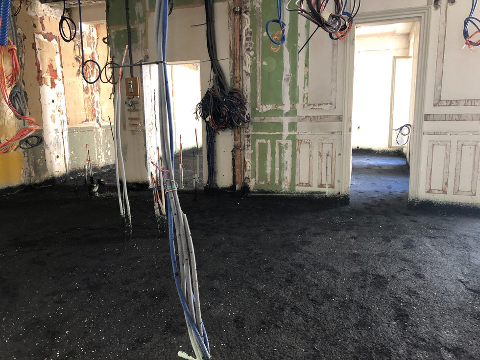 Salon en cours de rénovation