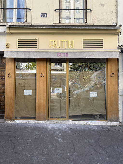 Boutique Fruttini Victor Hugo en cours de rénovation