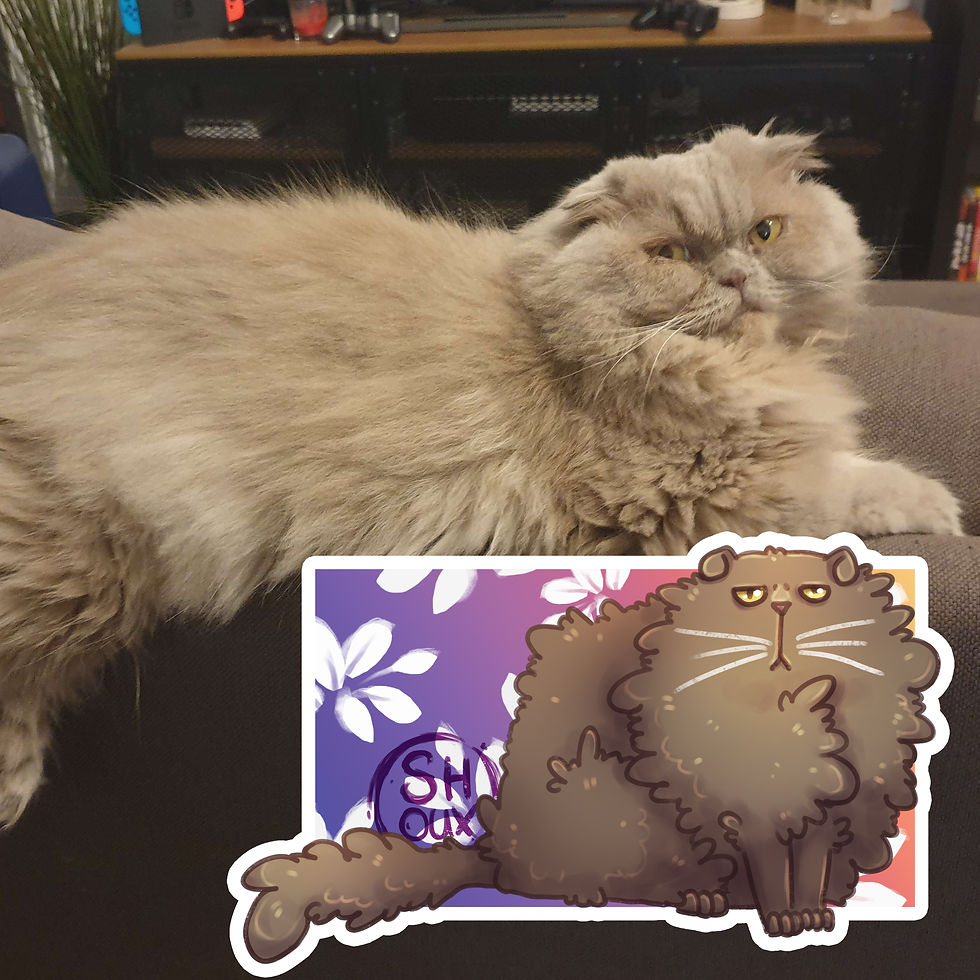 Miniature : Sticker personnalisé chat Vésémir
