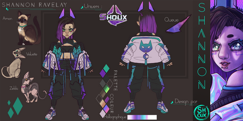 Fiche référence Shannon cyber  - character design