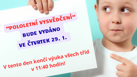 POLOLETNÍ VYSVĚDČENÍ