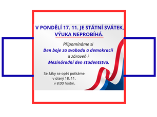 Státní svátek 17. 11.