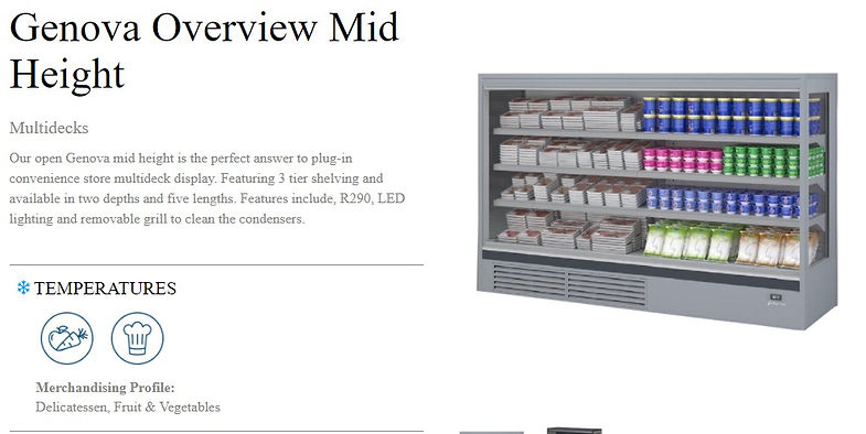 Multideck freezers