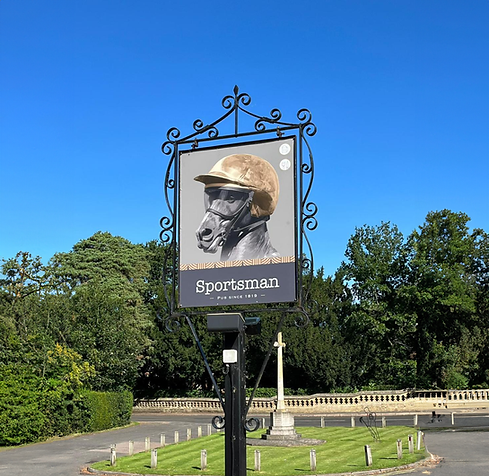 Sportsman Pub Hanging Sign Design by S.Golding Design Services