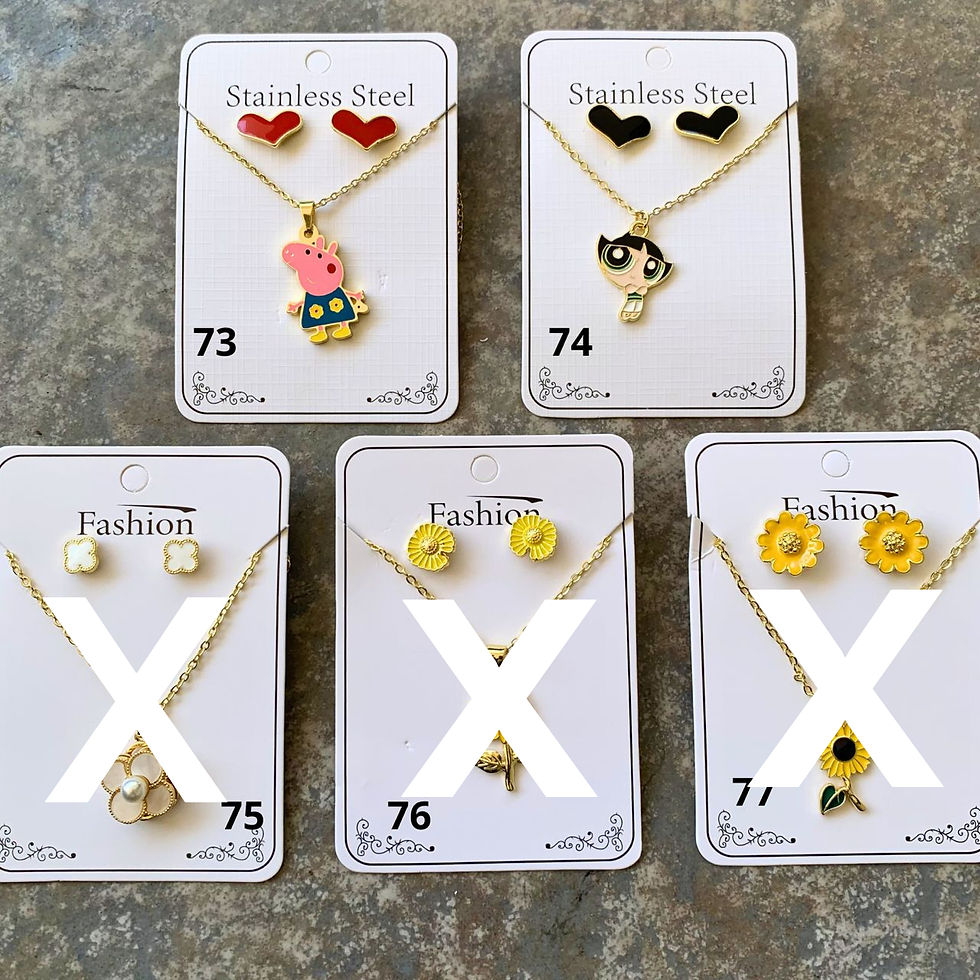 Miniatura: M:4.6$ / D:5.5$ - JUEGO CADENA Y ZARCILLOS