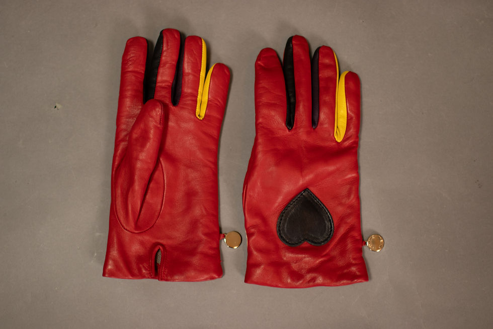 Thumbnail: MOSCHINO Heart Leather Gloves