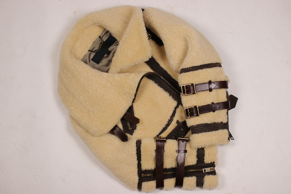 Thumbnail: 2010 BURBERRY Shearling Pilot Jacket - Size Xs-S