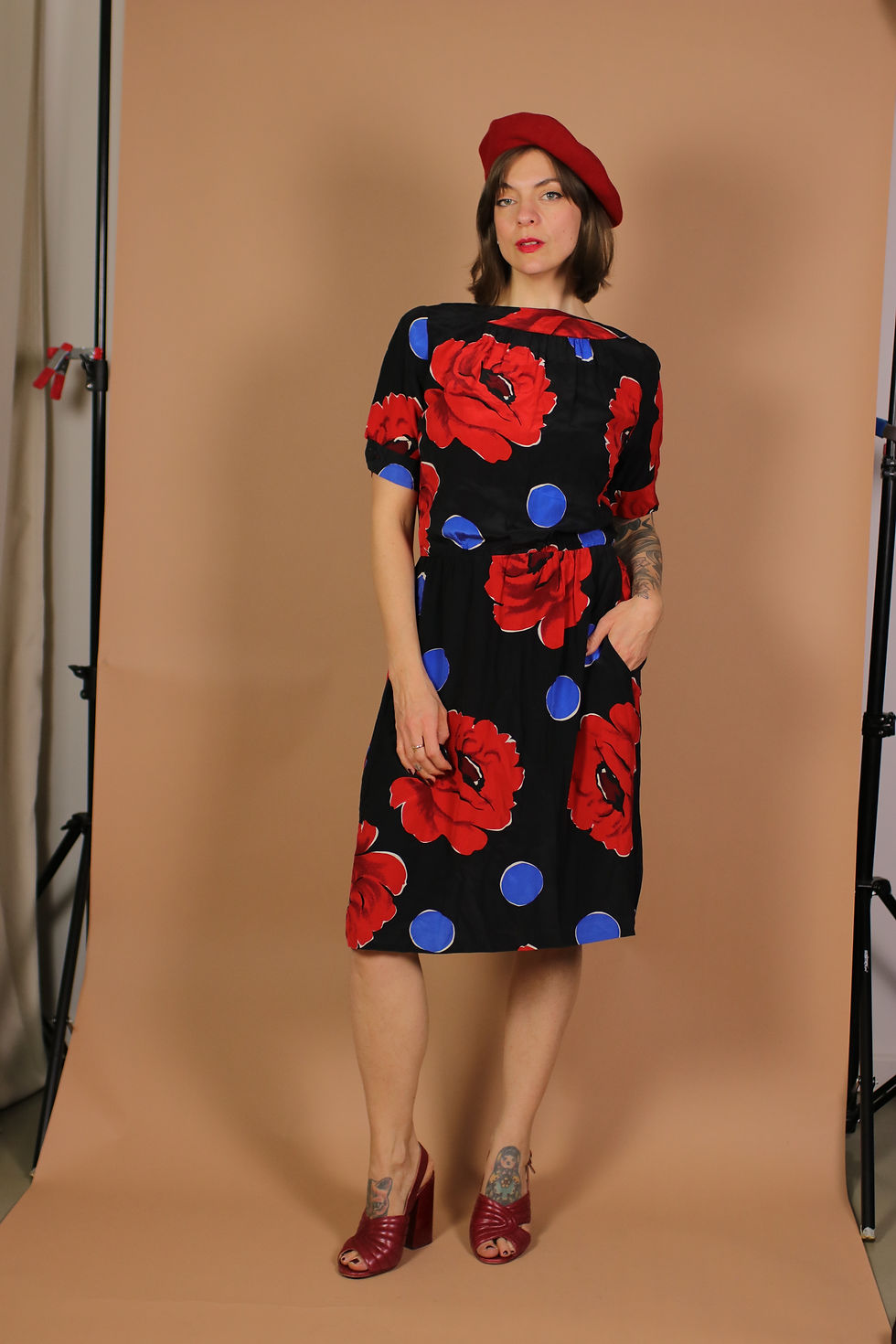 Thumbnail: 1980's AKRIS for Oscar Rom Zürich Silk Summer Dress - AKRIS Colorful Floral Dres