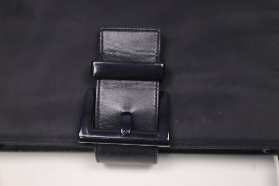 Thumbnail: RARE! 1990s PRADA Nylon and Leather Squared Bag