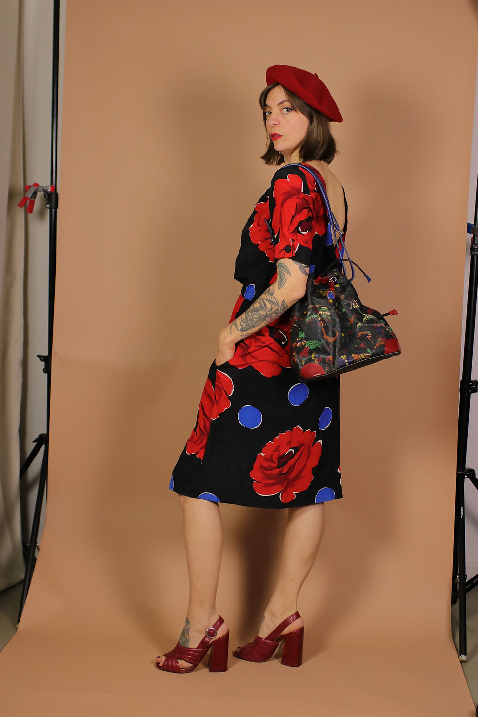 Thumbnail: 1980's AKRIS for Oscar Rom Zürich Silk Summer Dress - AKRIS Colorful Floral Dres