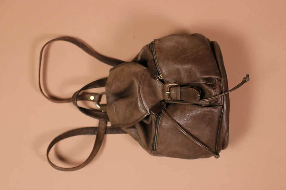 Thumbnail: Vintage 1980s BALLY Brown Leather Backpack