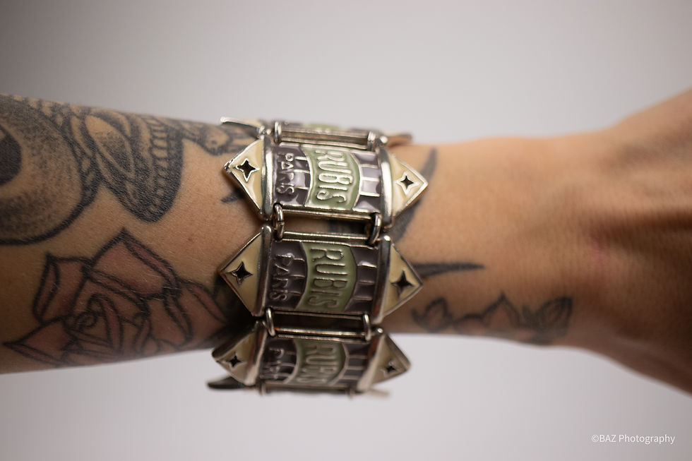 Thumbnail: Collector / Rare - JEAN PAUL GAULTIER Rubis Paris Enameled Bracelet