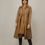 Thumbnail: 1960s Brown Raw Cotton Trench Coat - Size Xs