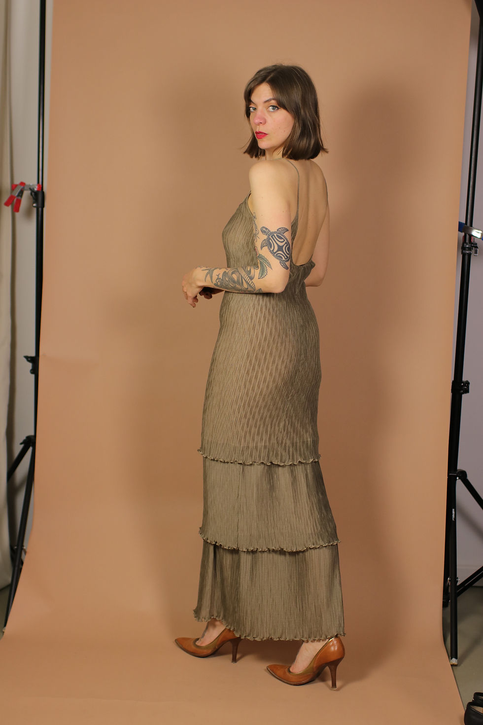 Thumbnail: Vintage 1990s DAPHNE VALENTE Dress - Size S