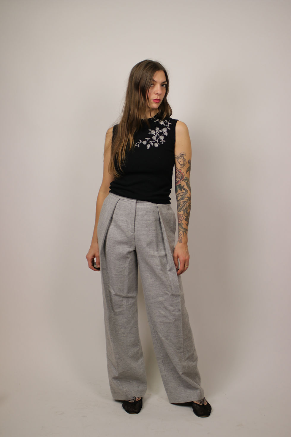 Thumbnail: AKRIS Wool and Cashmere Pants - Size Fr36 / S