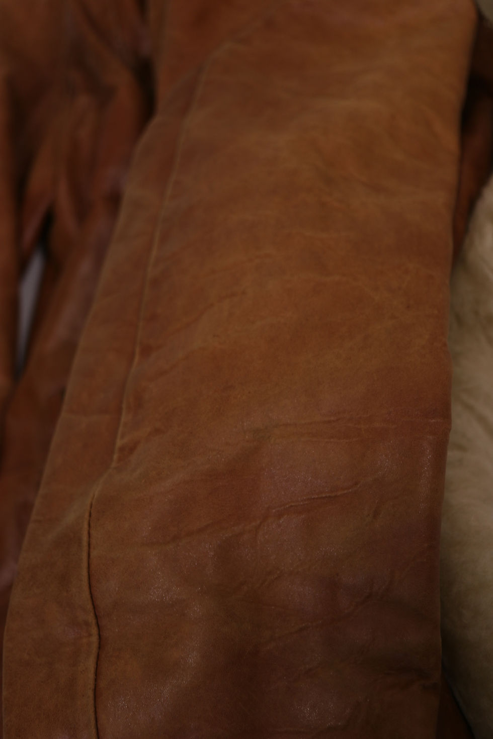 Thumbnail: 1970s Penny Lane Coat - Leather and Shearling Coat - Size S/M