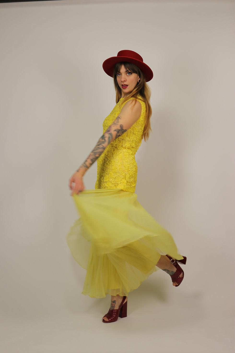Thumbnail: 1970s Yellow Silk Jumpsuit Jack Bryan designed by Dupuis