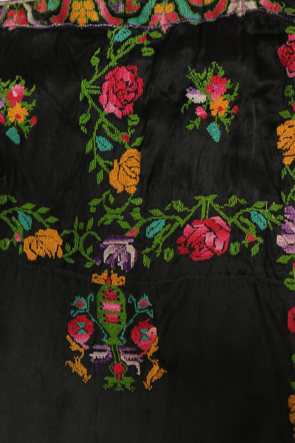 Thumbnail: Antique 1800s Black Traditional Dress - Size S to L