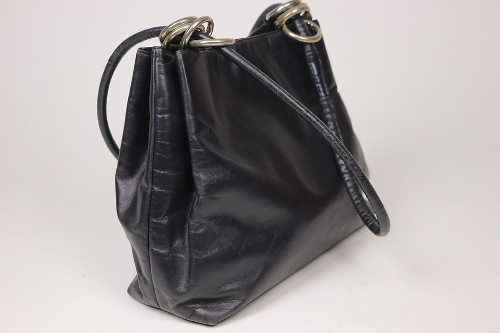Thumbnail: 1980s BALLY Black Leather Bag