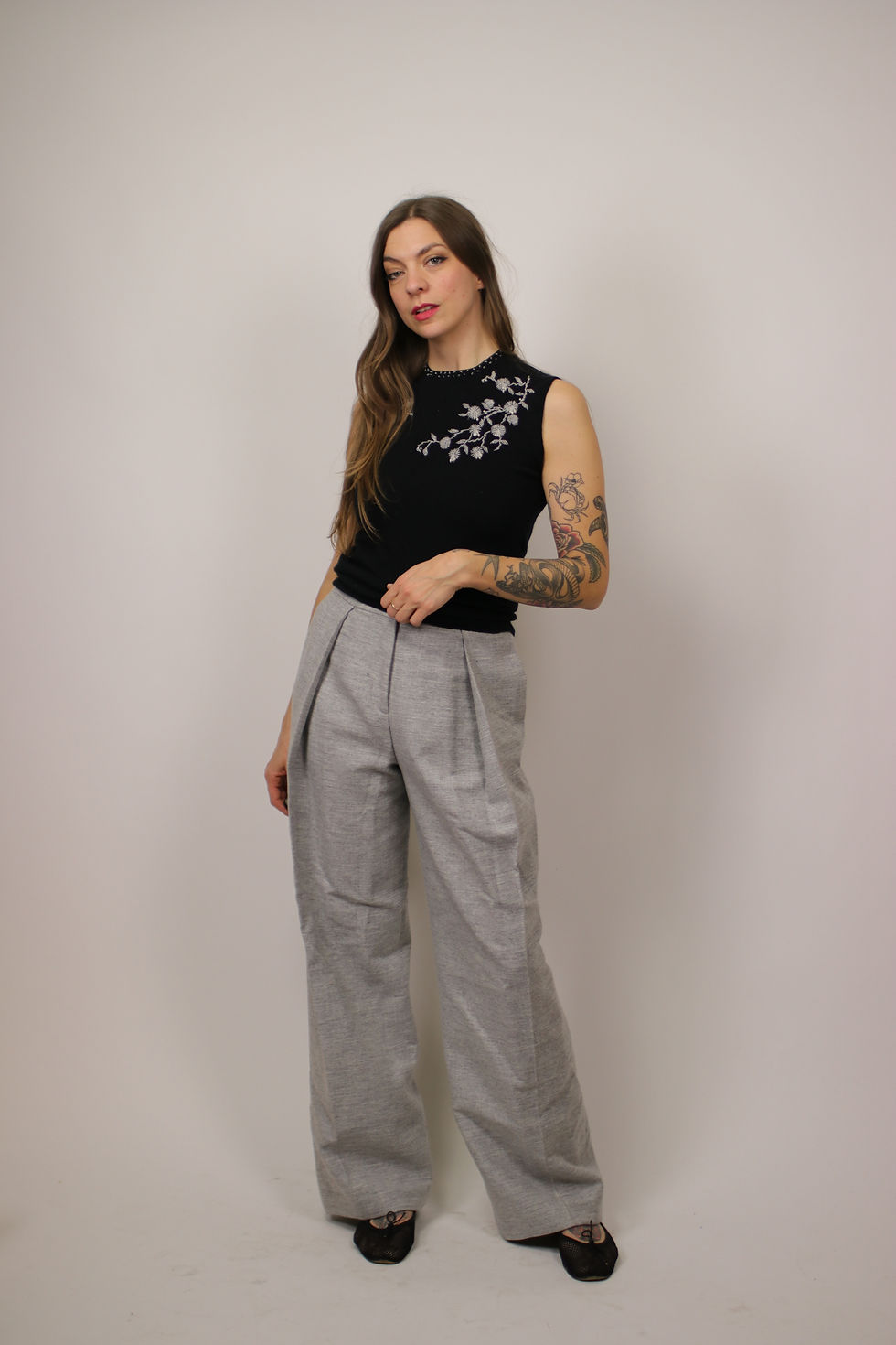 Thumbnail: AKRIS Wool and Cashmere Pants - Size Fr36 / S