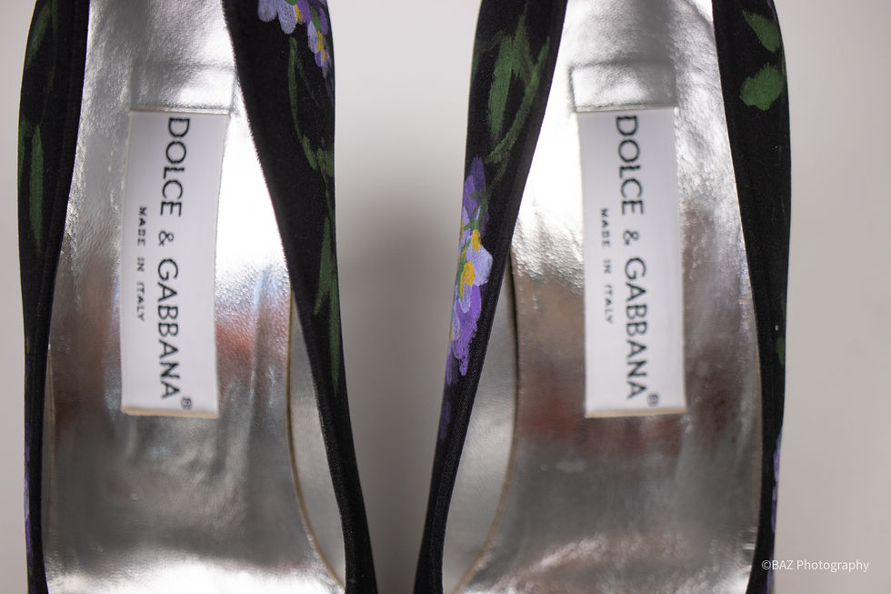 Thumbnail: 1990's DOLCE & GABBANA Painted Silk Pumps - Size 37