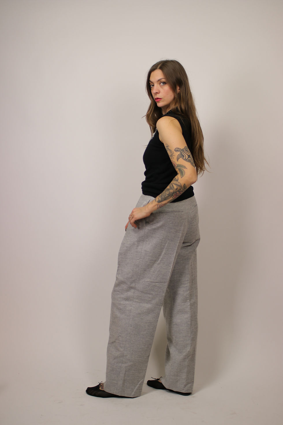 Thumbnail: AKRIS Wool and Cashmere Pants - Size Fr36 / S
