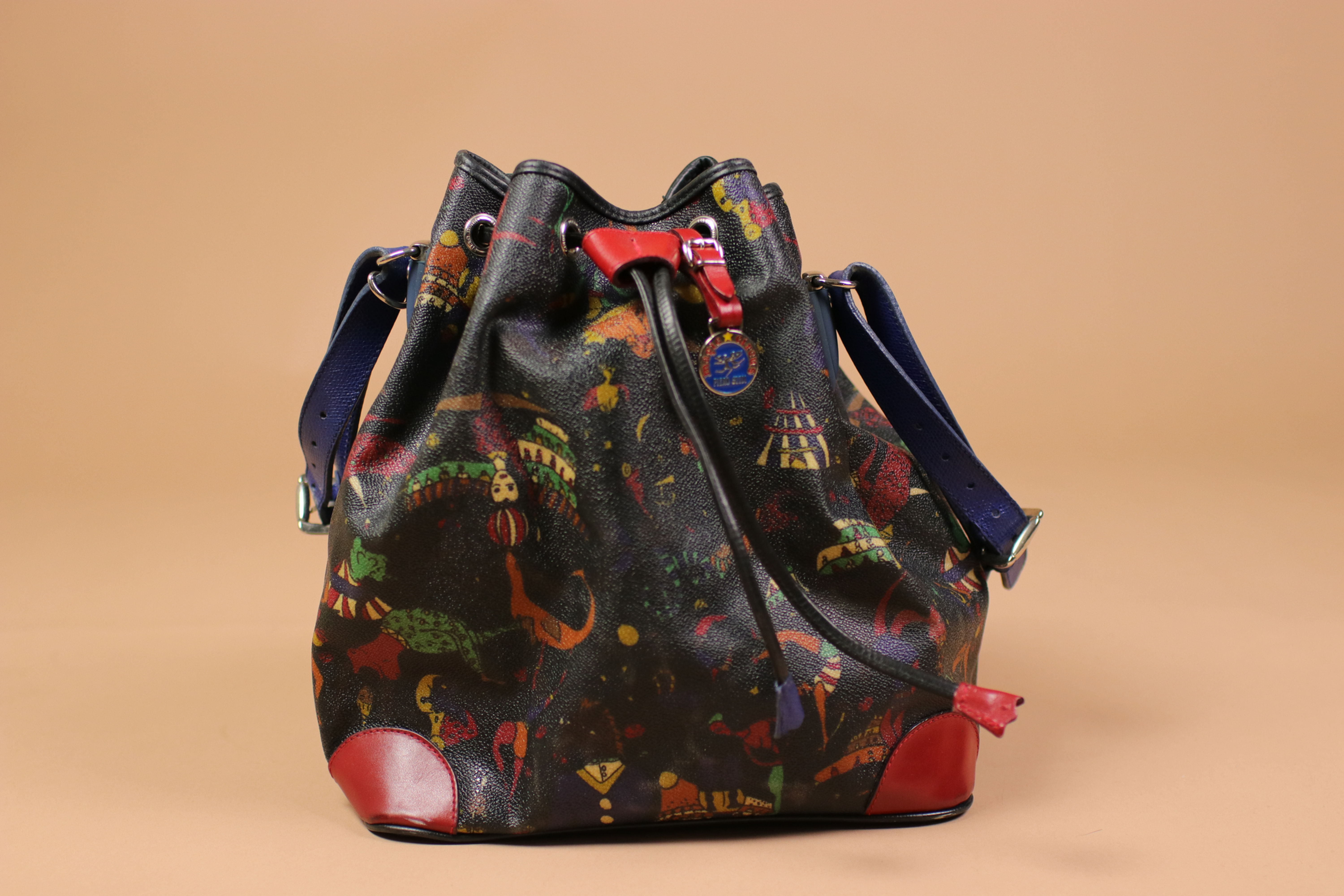 1980s Piero Guidi Circus Bucket Bag