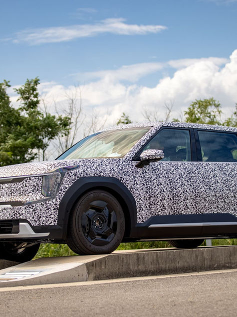The Kia EV9 undergoes final technical testing ahead of 2023 world debut