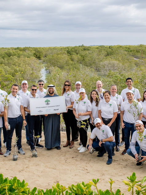 ETIHAD AIRWAYS AND MARRIOTT INTERNATIONAL JOIN HANDS TO PLANT 12,000 MANGROVE TREES IN JUBAIL ISLAND