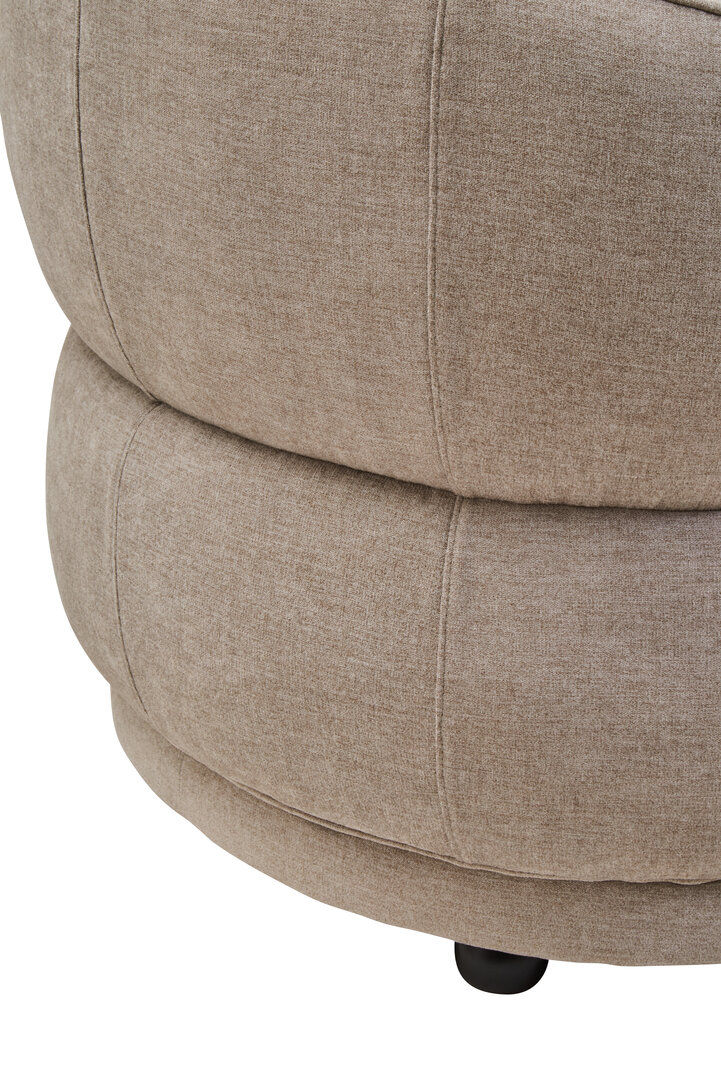 Thumbnail: Taupe Chenille Curved Chair