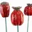 Thumbnail: Red Poppy Head Garden Stake, 64cm