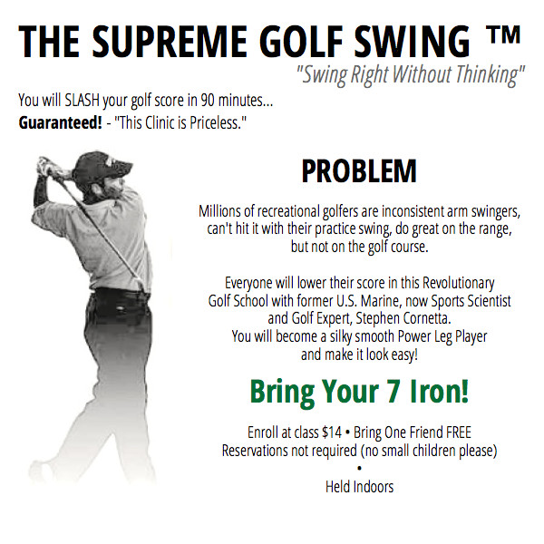 Supreme Golf Swing 90 minute Training on ZOOM