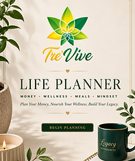 Tre’Vive Life Planner for money, wellness, meals and mindset
