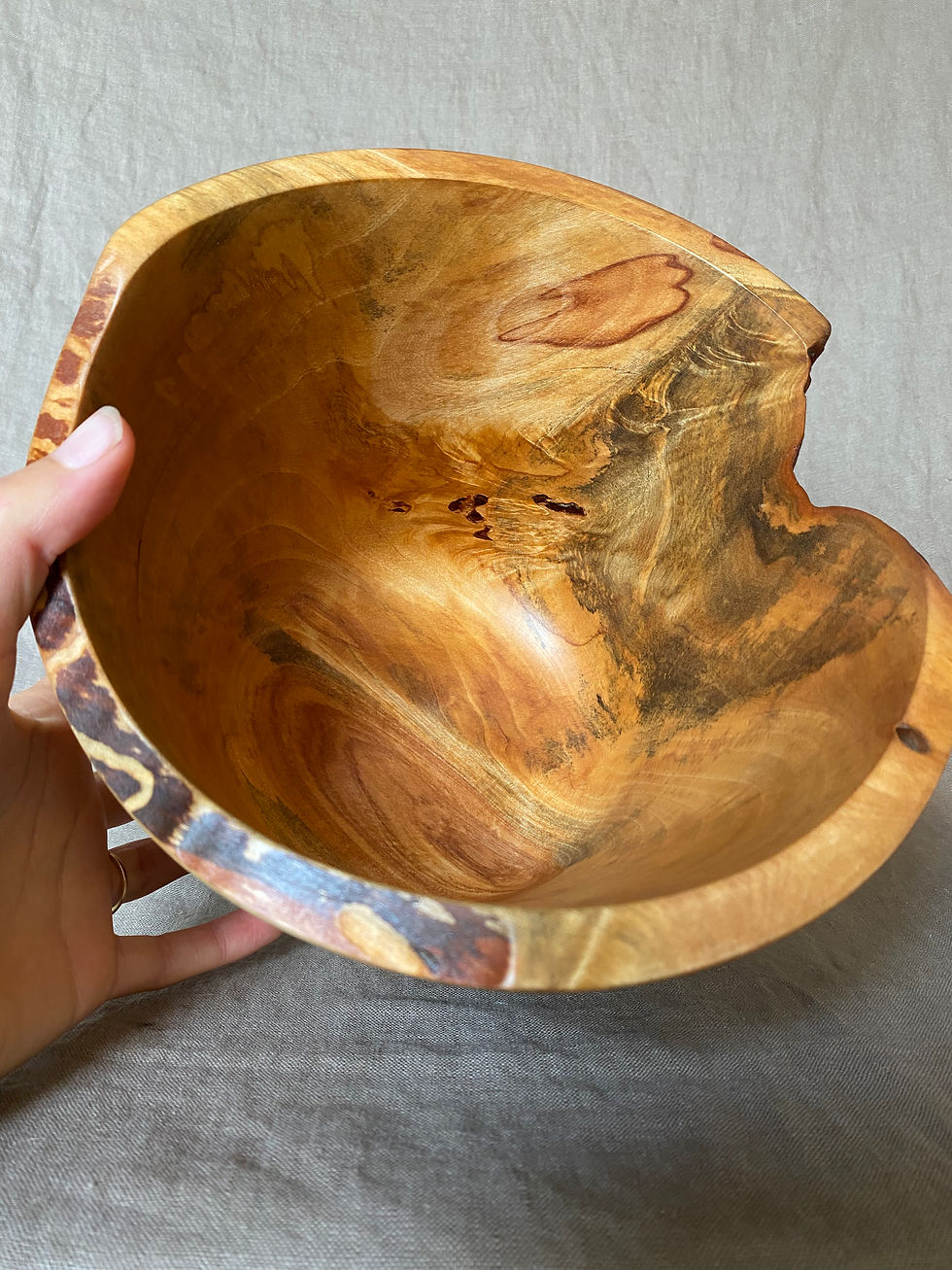 Thumbnail: spalted live-edge BIRCH bowl