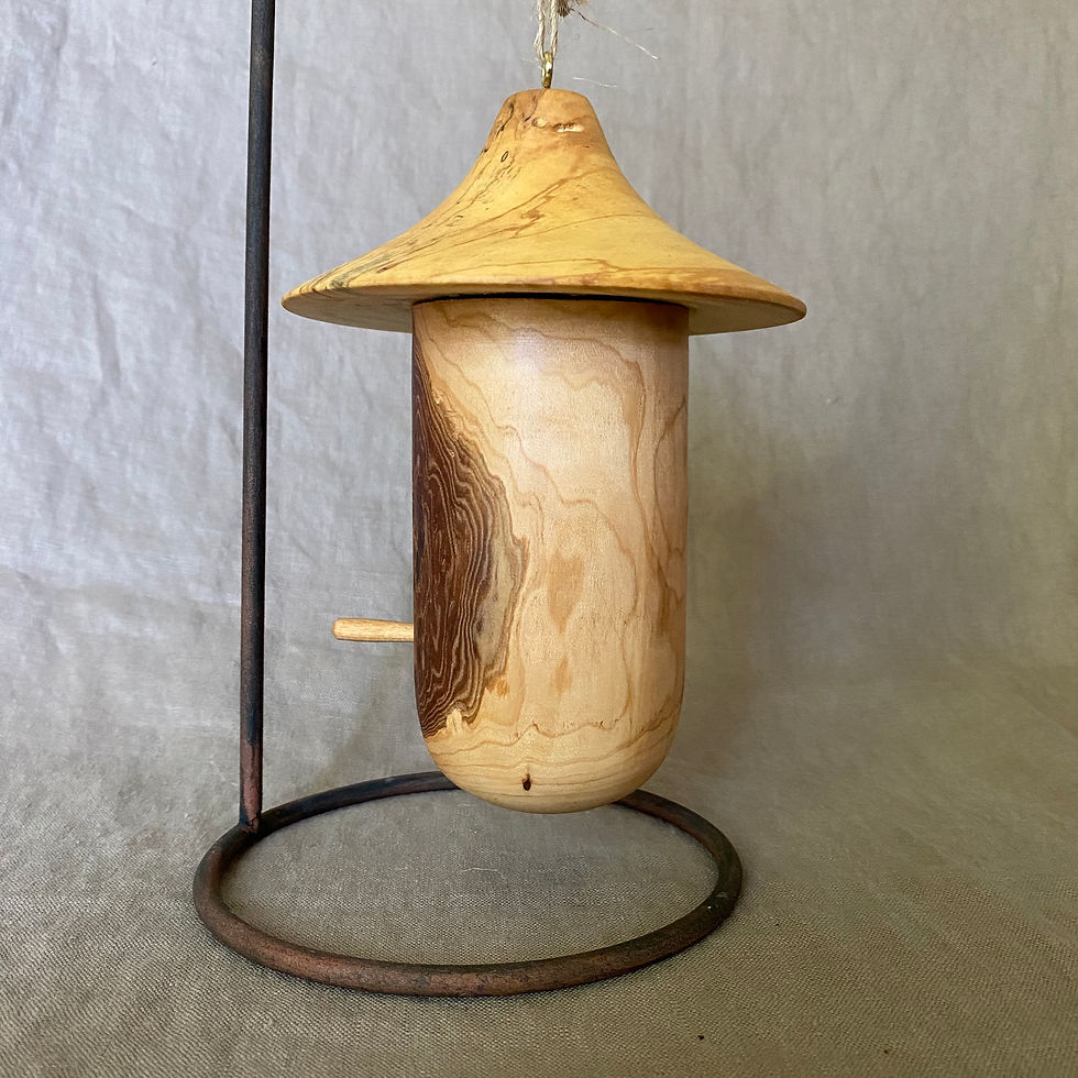 Thumbnail: bark-on MAPLE & SPALTED BIRCH birdhouse