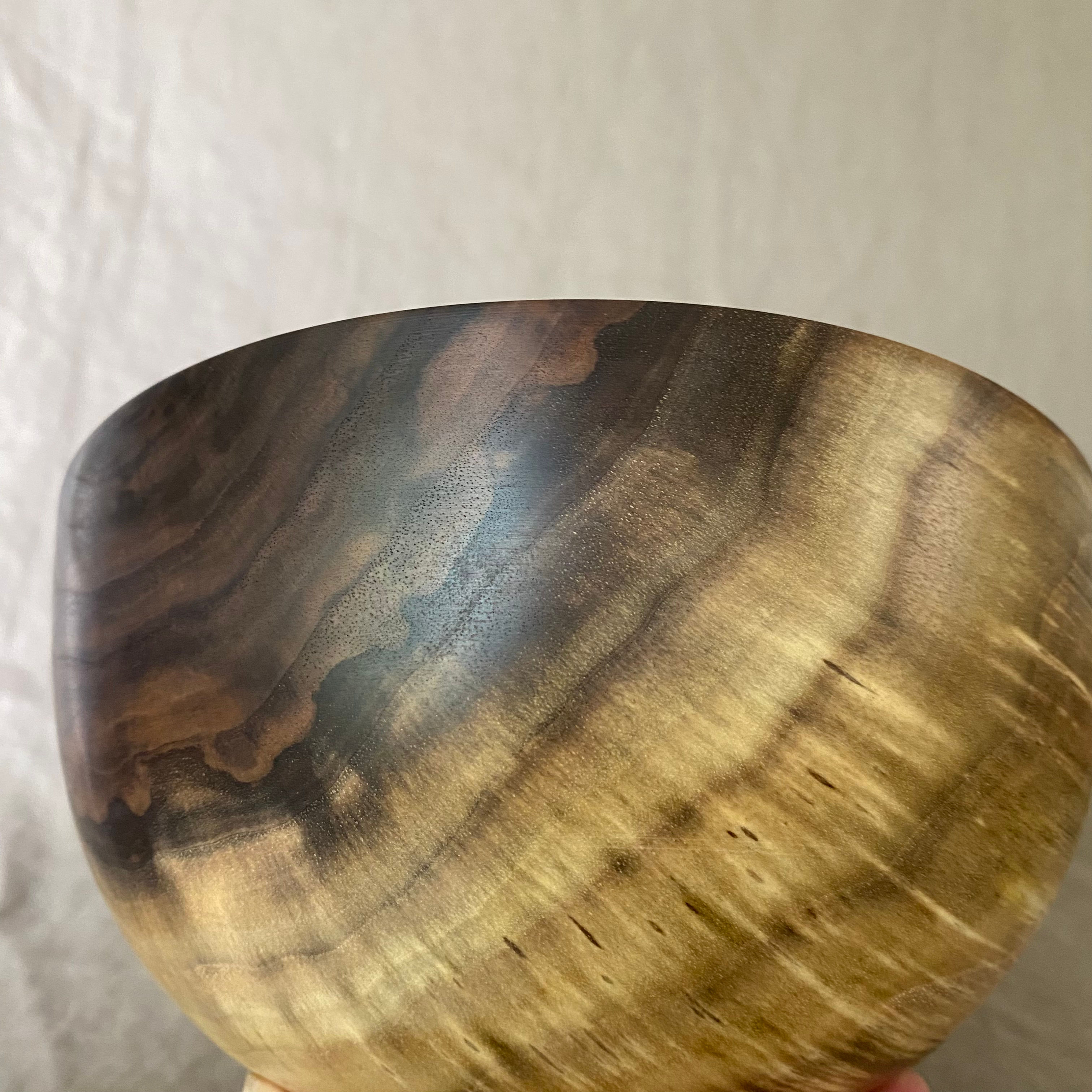 multi-colour BLACK WALNUT BOWL //LARGE