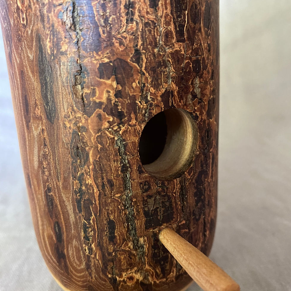 Thumbnail: bark-on MAPLE & SPALTED BIRCH birdhouse