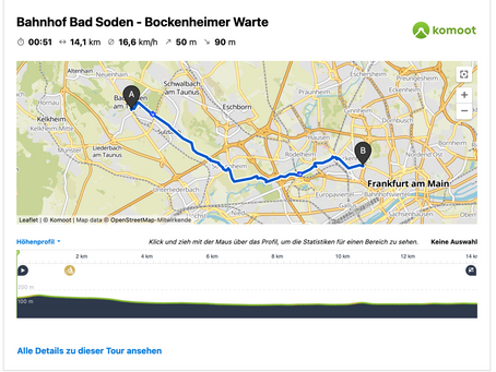 Beste Fahrradrouten von Bad Soden in umliegende Städte gesucht!