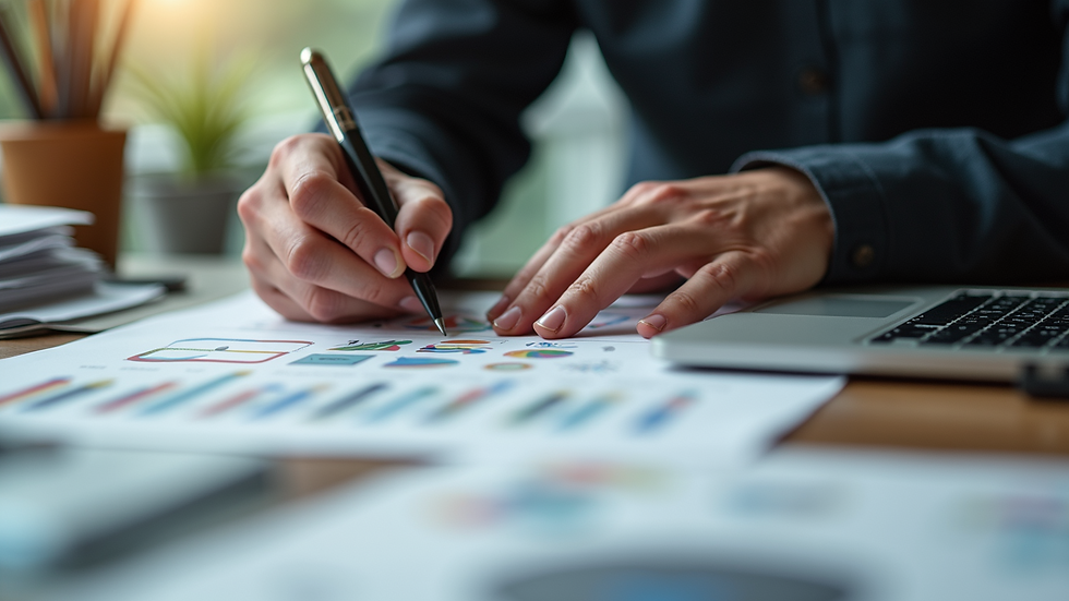 Eye-level view of a designer working on a graphic design project