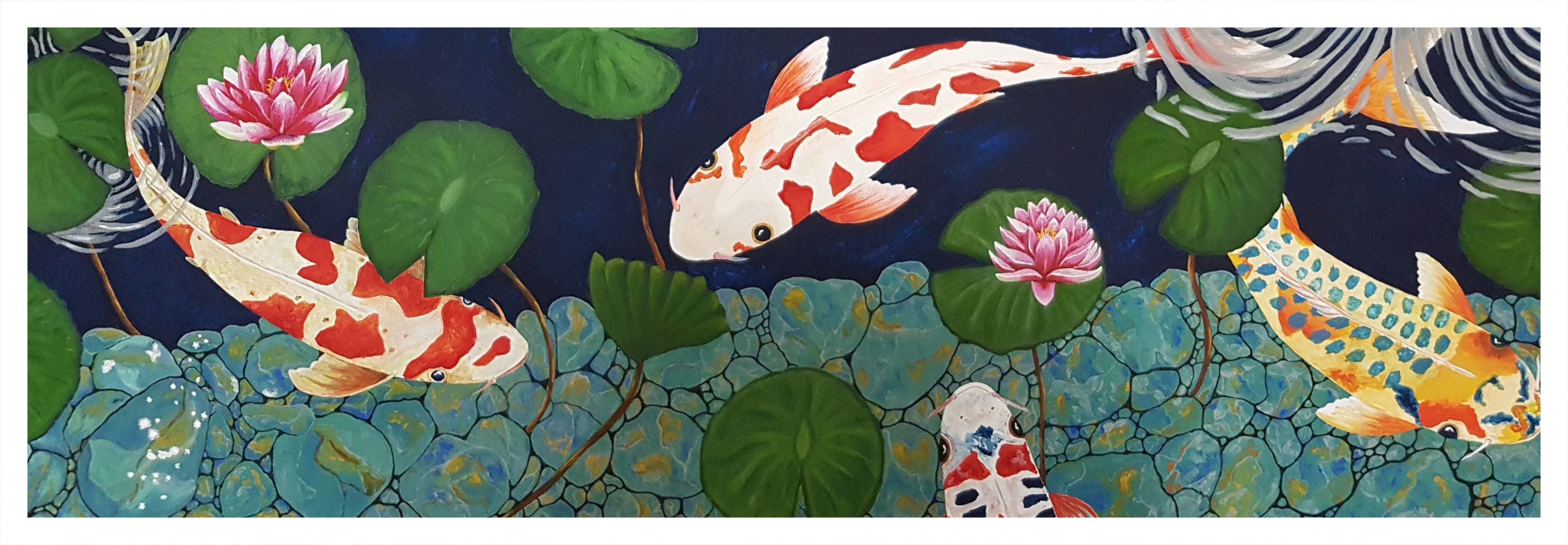 Koi in Pond - Print