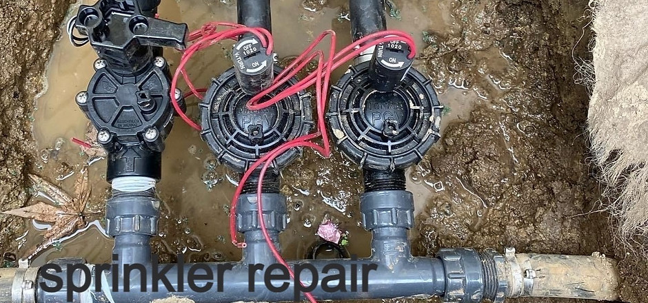 sprinkler repairs and adding new valves and manifold