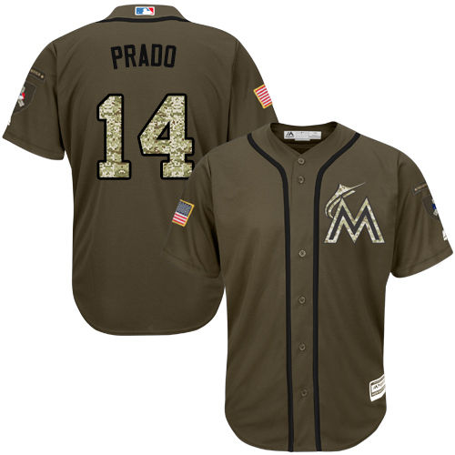 Thumbnail: Martin Prado Miami Marlins Majestic Jersey