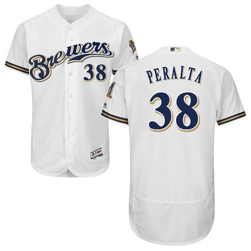 Thumbnail: Wily Peralta Milwaukee Brewers Majestic Jersey
