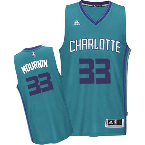 Thumbnail: Alonzo Mourning Charlotte Hornets Authentic Adidas Jersey