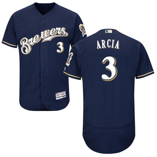 Thumbnail: Orlando Arcia Milwaukee Brewers Majestic Jersey